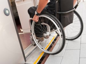 Ramp for wheelchair access, improving transport accessibility.