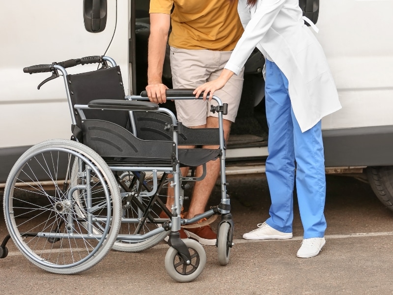 Preparing wheelchair for transport according to ndis transport guidelines