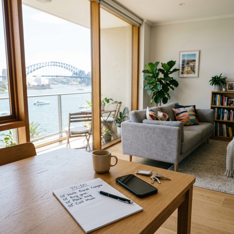 Checklist on a table in a Sydney home to prepare for starting home support without delays