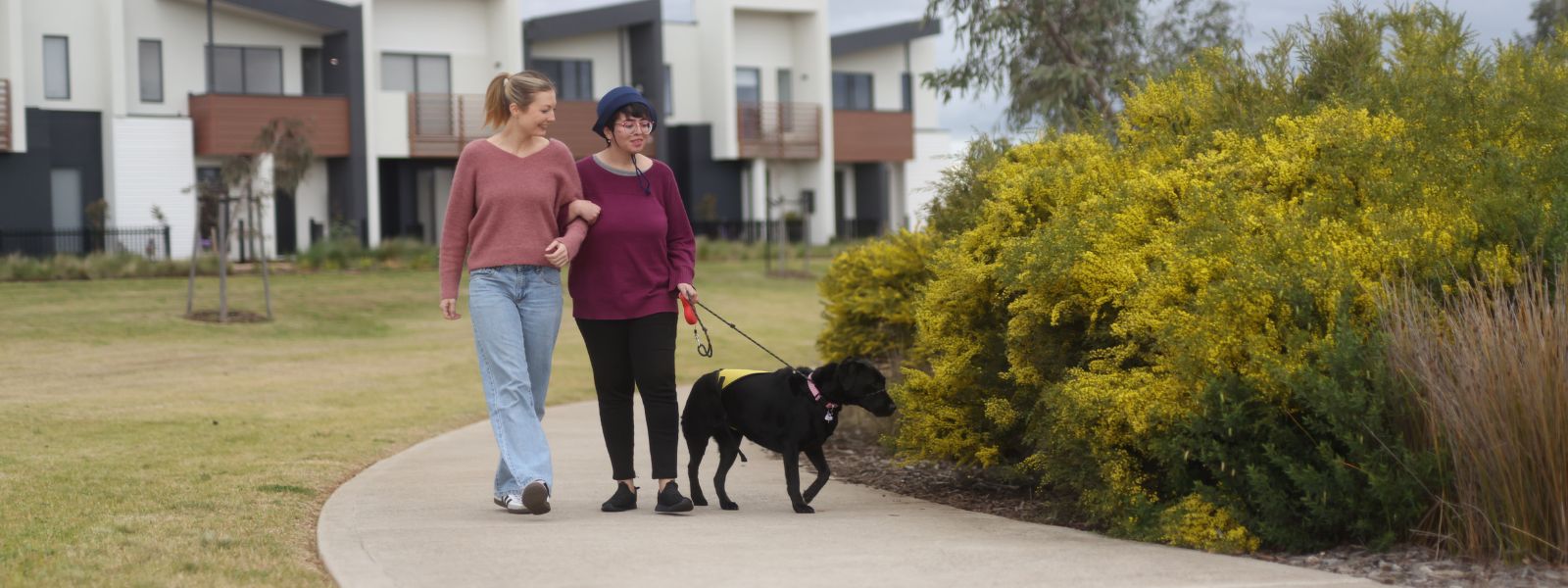 A support worker with a participant in Burwood