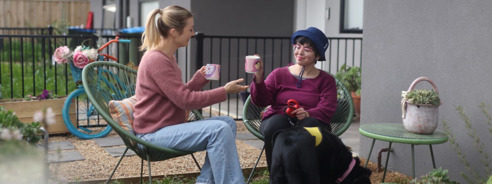 A support worker with an NDIS participant in the City of Monash