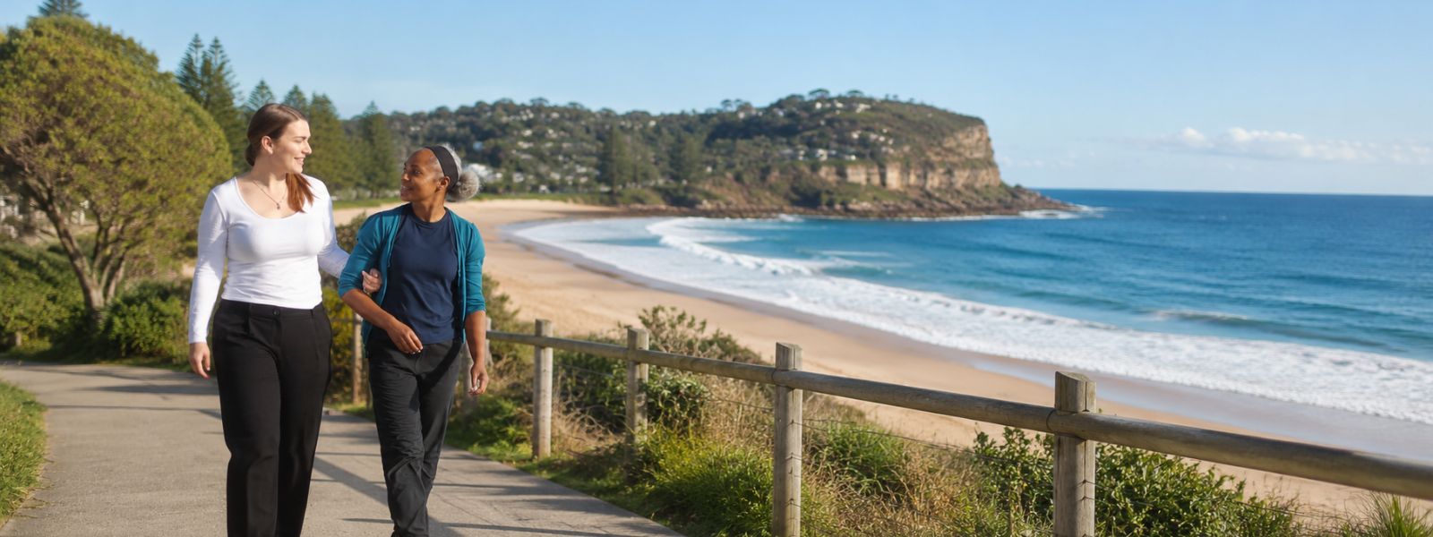 Northern Beaches ocean beach and headland